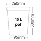 Autopot pots (White) 8.5L - 15L - GrowPro Hydroponics Ltd
