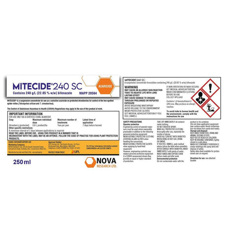 Mitecide 240SC - (Floramite 240 SC) - GrowPro Hydroponics Ltd