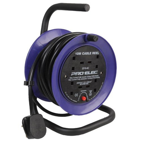 4 Gang Extension Reel 10m - GrowPro Hydroponics Ltd