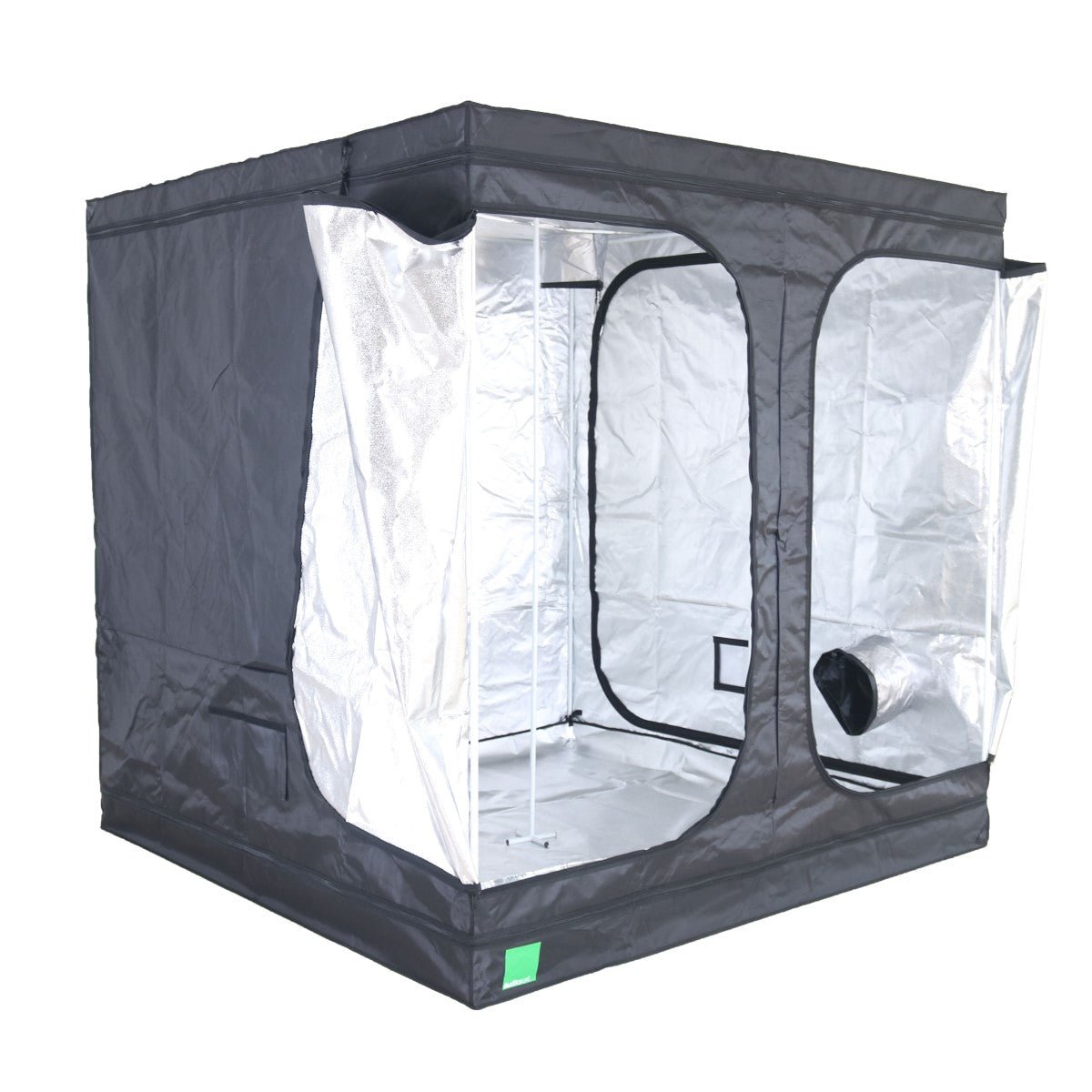 BudBox LITE Silver Mylar Grow Tent - 200cm x 200cm x 200cm - GrowPro Hydroponics Ltd