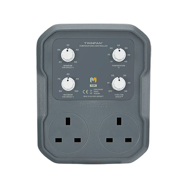Mission Controls Twin Fan Temperature Controller - GrowPro Hydroponics Ltd