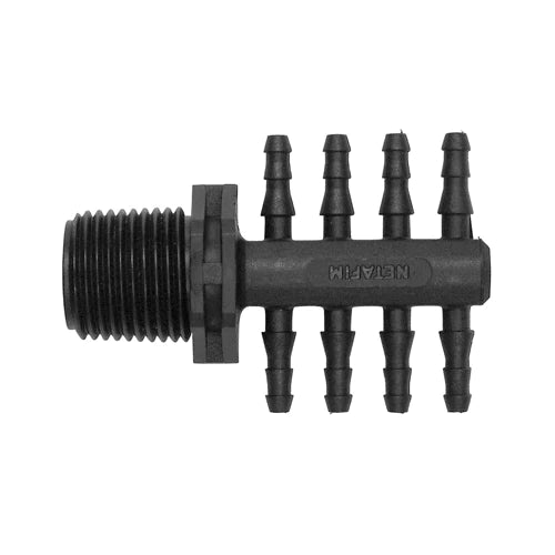 NETAFIM 4MM X 8-WAY MANIFOLD TO 1/2" BSPM - GrowPro Hydroponics Ltd